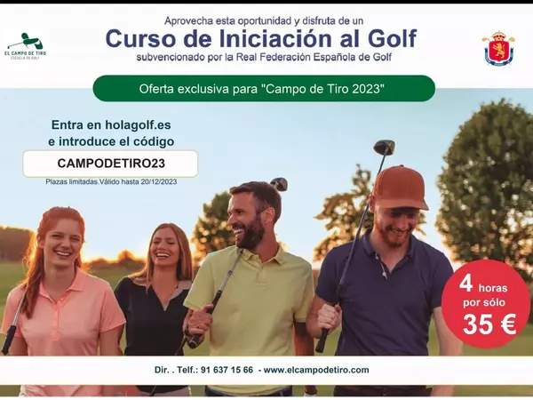 4 clases de Golf por sólo 35€