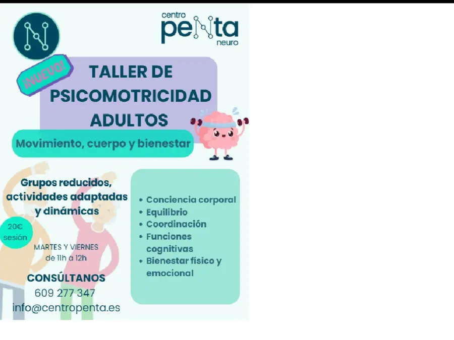 TALLER DE PSICOMOTRICIDAD GRUPAL PARA ADULTOS 