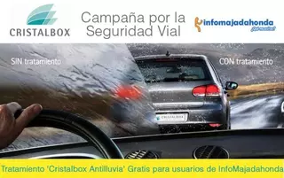 Cristalbox e InfoMajadahonda.com regalan 500 tratamientos antilluvia para mejorar la seguridad vial de los majariegos