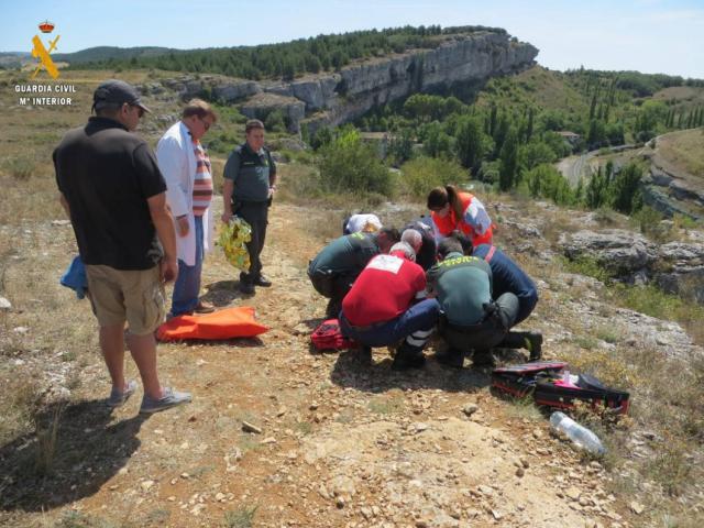 
                                                    Una montañera, vecina de Pozuelo, es rescatada por la Guardia Civil  en el Cañón de la Horadada