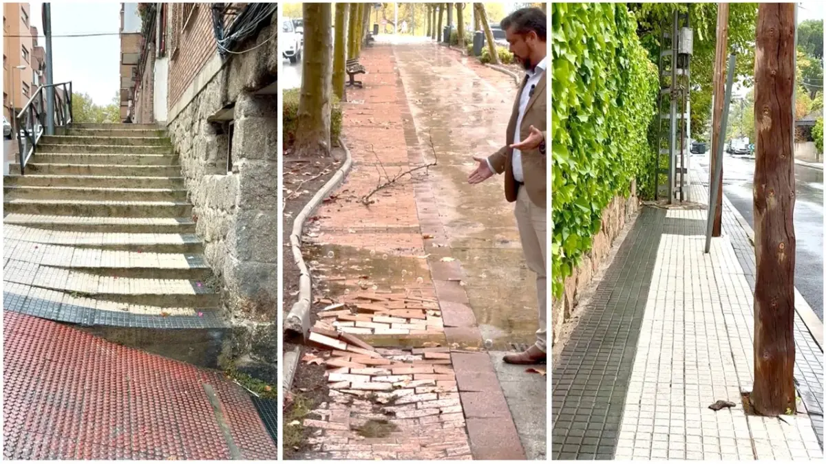 VOX Majadahonda denuncia el abandono de las aceras tras la 'operación asfalto' de este verano