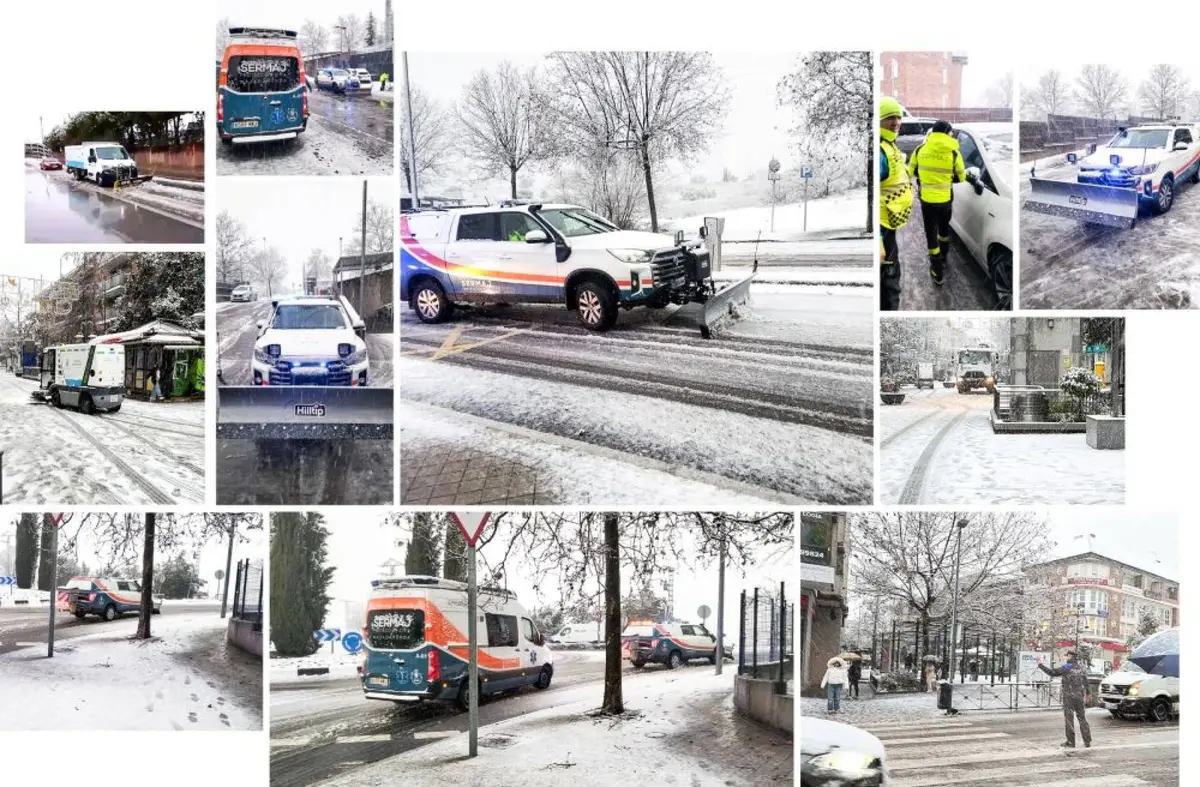 Majadahonda recupera la normalidad tras la nevada aunque se mantiene activado el operativo especial 