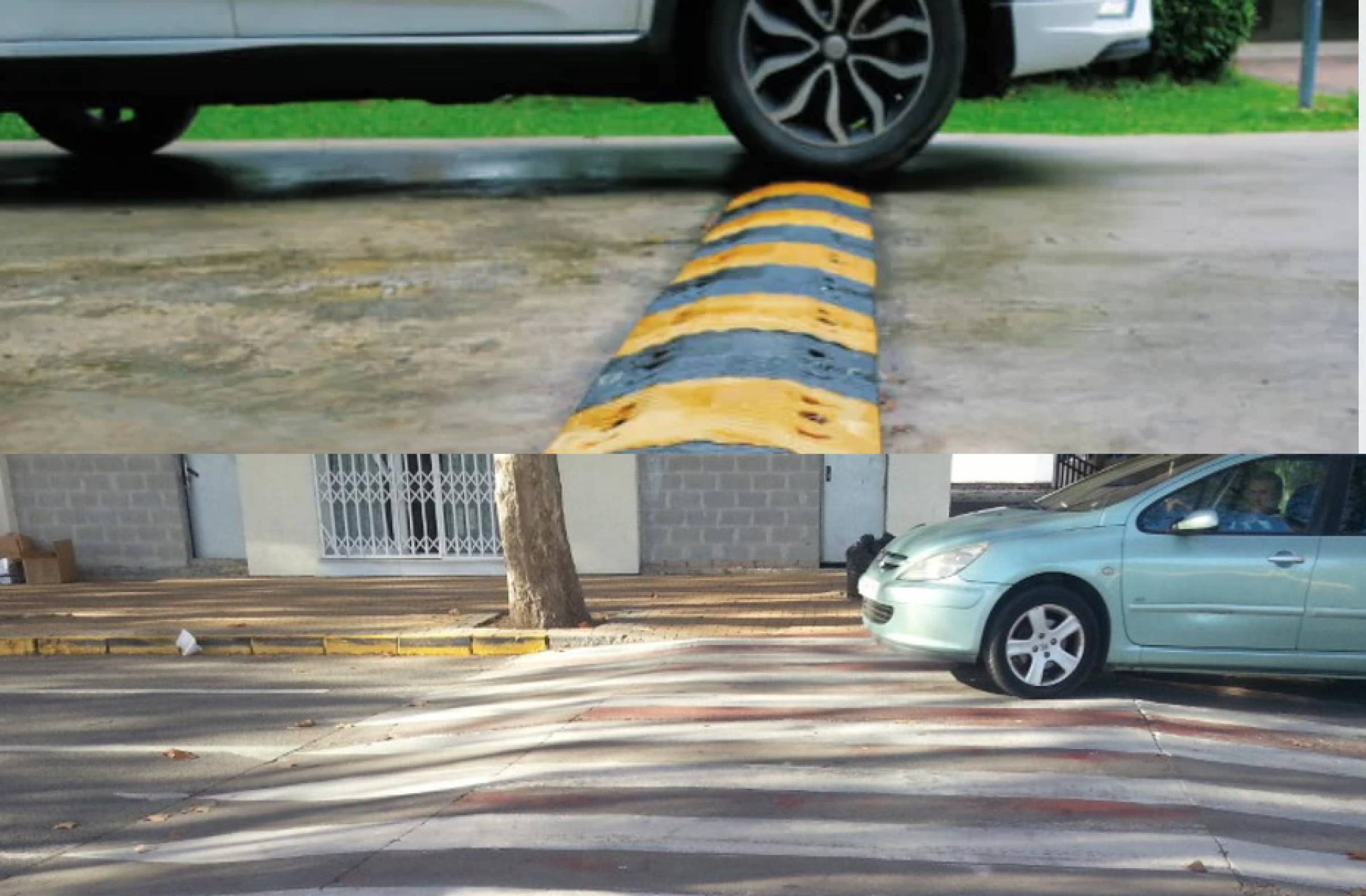 
                                                    Vecinos por Majadahonda pide retirar los resaltos de plástico en pasos de cebra y sustituirlos por badenes legales